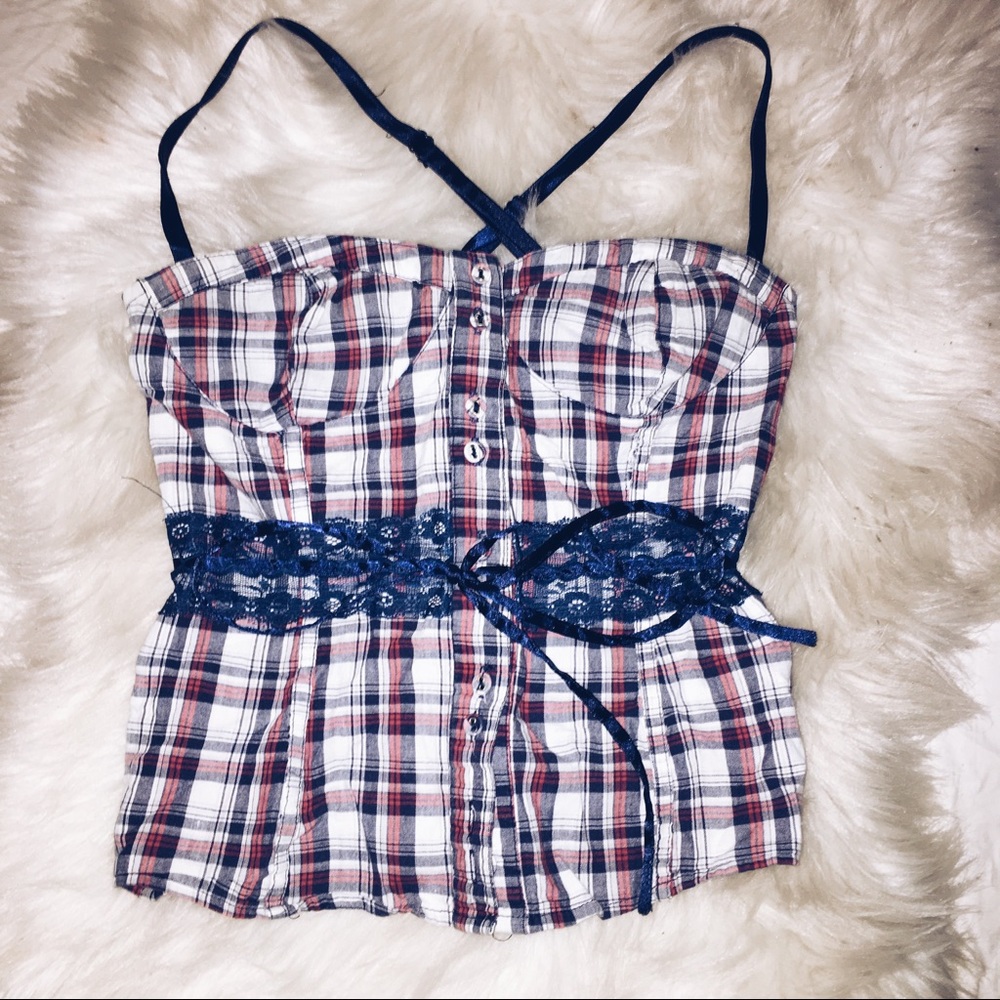 BUSTIER LACE TOP XS